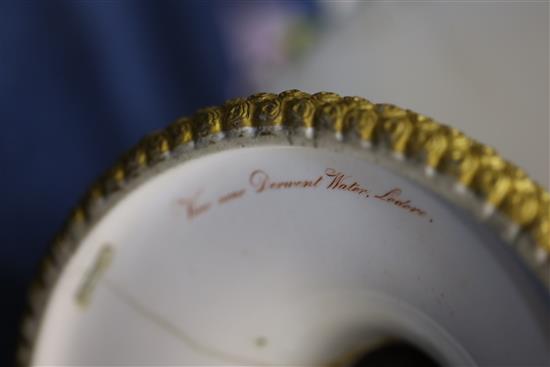 A rare and important Rockingham sample triple dress plate for the William IV service, c.1830-7, old repairs